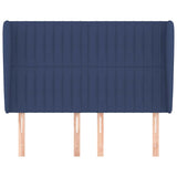 Vidaxl hoofdbord met randen 147x23x118 128 cm stof blauw