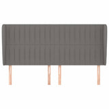Vidaxl hoofdbord met randen 163x23x118 128 cm stof donkergrijs
