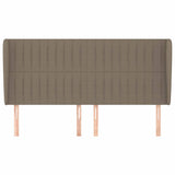 Vidaxl hoofdbord met randen 163x23x118 128 cm stof taupe