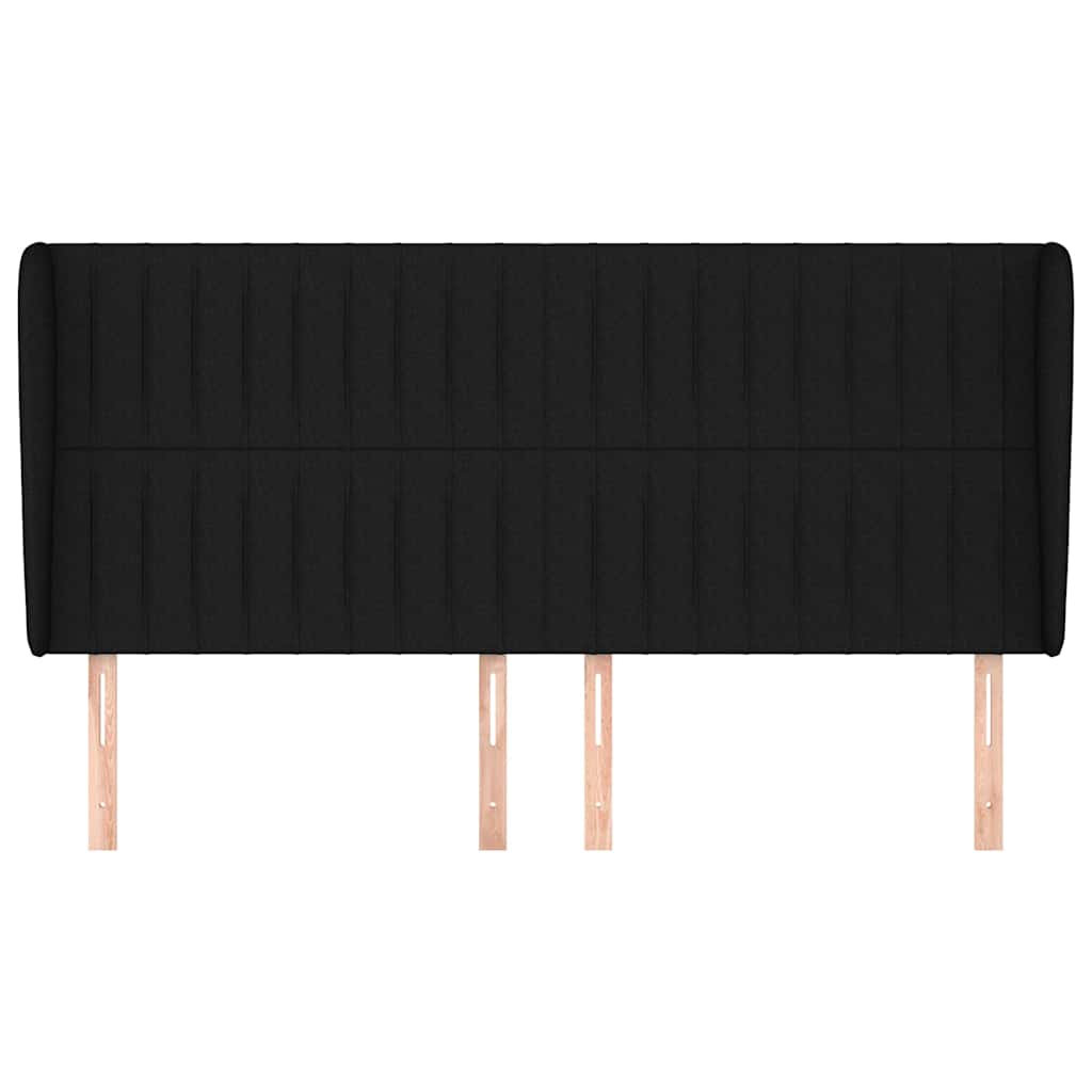 Vidaxl hoofdbord met randen 183x23x118 128 cm stof zwart