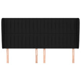 Vidaxl hoofdbord met randen 183x23x118 128 cm stof zwart