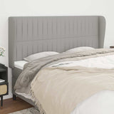 Vidaxl hoofdbord met randen 203x23x118 128 cm stof lichtgrijs
