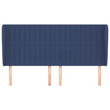 Vidaxl hoofdbord met randen 203x23x118 128 cm stof blauw