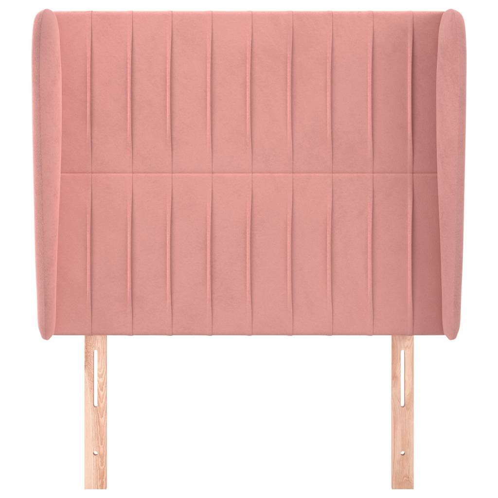 Vidaxl hoofdbord met randen 83x23x118 128 cm fluweel roze