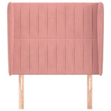 Vidaxl hoofdbord met randen 83x23x118 128 cm fluweel roze