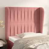 Vidaxl hoofdbord met randen 83x23x118 128 cm fluweel roze