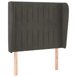 Vidaxl hoofdbord met randen 93x23x118 128 cm fluweel donkergrijs