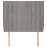 Vidaxl hoofdbord met randen 103x23x118 128 cm fluweel lichtgrijs