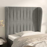 Vidaxl hoofdbord met randen 103x23x118 128 cm fluweel lichtgrijs