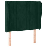 Vidaxl hoofdbord met randen 103x23x118 128 cm fluweel donkergroen