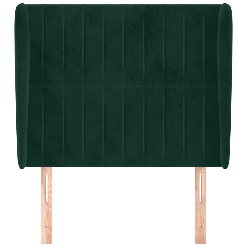 Vidaxl hoofdbord met randen 103x23x118 128 cm fluweel donkergroen