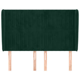 Vidaxl hoofdbord met randen 147x23x118 128 cm fluweel donkergroen