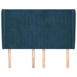 Vidaxl hoofdbord met randen 147x23x118 128 cm fluweel donkerblauw
