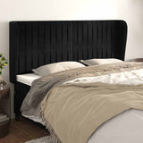 Vidaxl hoofdbord met randen 183x23x118 128 cm fluweel zwart