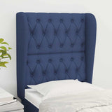 Vidaxl hoofdbord met randen 83x23x118 128 cm stof blauw
