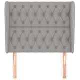 Vidaxl hoofdbord met randen 93x23x118 128 cm stof lichtgrijs