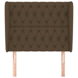Vidaxl hoofdbord met randen 93x23x118 128 cm stof donkerbruin
