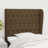 Vidaxl hoofdbord met randen 93x23x118 128 cm stof donkerbruin