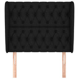 Vidaxl hoofdbord met randen 103x23x118 128 cm stof zwart