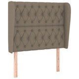 Vidaxl hoofdbord met randen 103x23x118 128 cm stof taupe