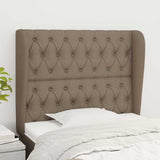 Vidaxl hoofdbord met randen 103x23x118 128 cm stof taupe