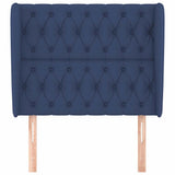 Vidaxl hoofdbord met randen 103x23x118 128 cm stof blauw