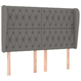 Vidaxl hoofdbord met randen 147x23x118 128 cm stof donkergrijs