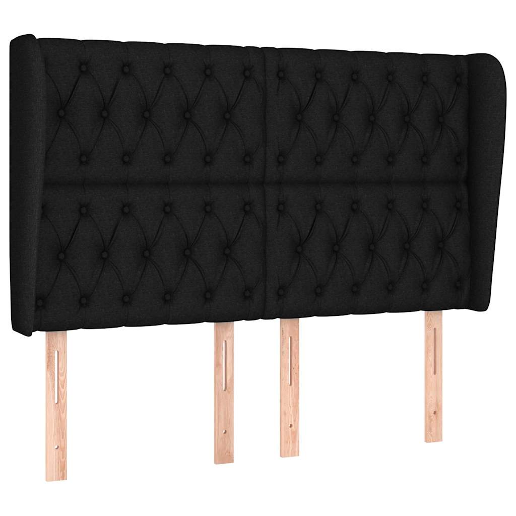 Vidaxl hoofdbord met randen 147x23x118 128 cm stof zwart