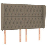 Vidaxl hoofdbord met randen 147x23x118 128 cm stof taupe