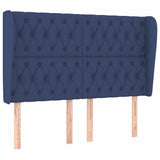 Vidaxl hoofdbord met randen 147x23x118 128 cm stof blauw