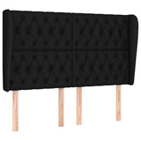 Vidaxl hoofdbord met randen 163x23x118 128 cm stof zwart