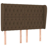 Vidaxl hoofdbord met randen 163x23x118 128 cm stof donkerbruin