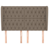 Vidaxl hoofdbord met randen 163x23x118 128 cm stof taupe