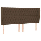 Vidaxl hoofdbord met randen 183x23x118 128 cm stof donkerbruin