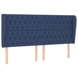 Vidaxl hoofdbord met randen 183x23x118 128 cm stof blauw