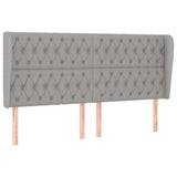 Vidaxl hoofdbord met randen 203x23x118 128 cm stof lichtgrijs
