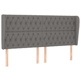 Vidaxl hoofdbord met randen 203x23x118 128 cm stof donkergrijs