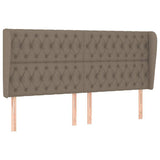Vidaxl hoofdbord met randen 203x23x118 128 cm stof taupe