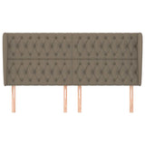 Vidaxl hoofdbord met randen 203x23x118 128 cm stof taupe
