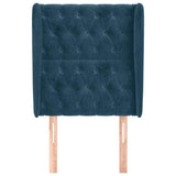 Vidaxl hoofdbord met randen 83x23x118 128 cm fluweel donkerblauw