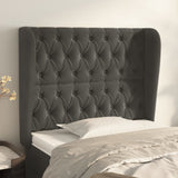 Vidaxl hoofdbord met randen 93x23x118 128 cm fluweel donkergrijs