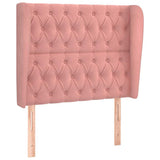 Vidaxl hoofdbord met randen 93x23x118 128 cm fluweel roze