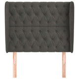 Vidaxl hoofdbord met randen 103x23x118 128 cm fluweel donkergrijs
