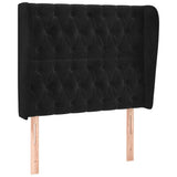 Vidaxl hoofdbord met randen 103x23x118 128 cm fluweel zwart