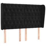 Vidaxl hoofdbord met randen 147x23x118 128 cm fluweel zwart