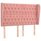 Vidaxl hoofdbord met randen 147x23x118 128 cm fluweel roze