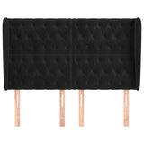 Vidaxl hoofdbord met randen 163x23x118 128 cm fluweel zwart