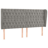 Vidaxl hoofdbord met randen 183x23x118 128 cm fluweel lichtgrijs