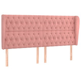 Vidaxl hoofdbord met randen 203x23x118 128 cm fluweel roze