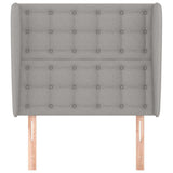 Vidaxl hoofdbord met randen 83x23x118 128 cm stof lichtgrijs